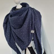 Musselintuch blau
